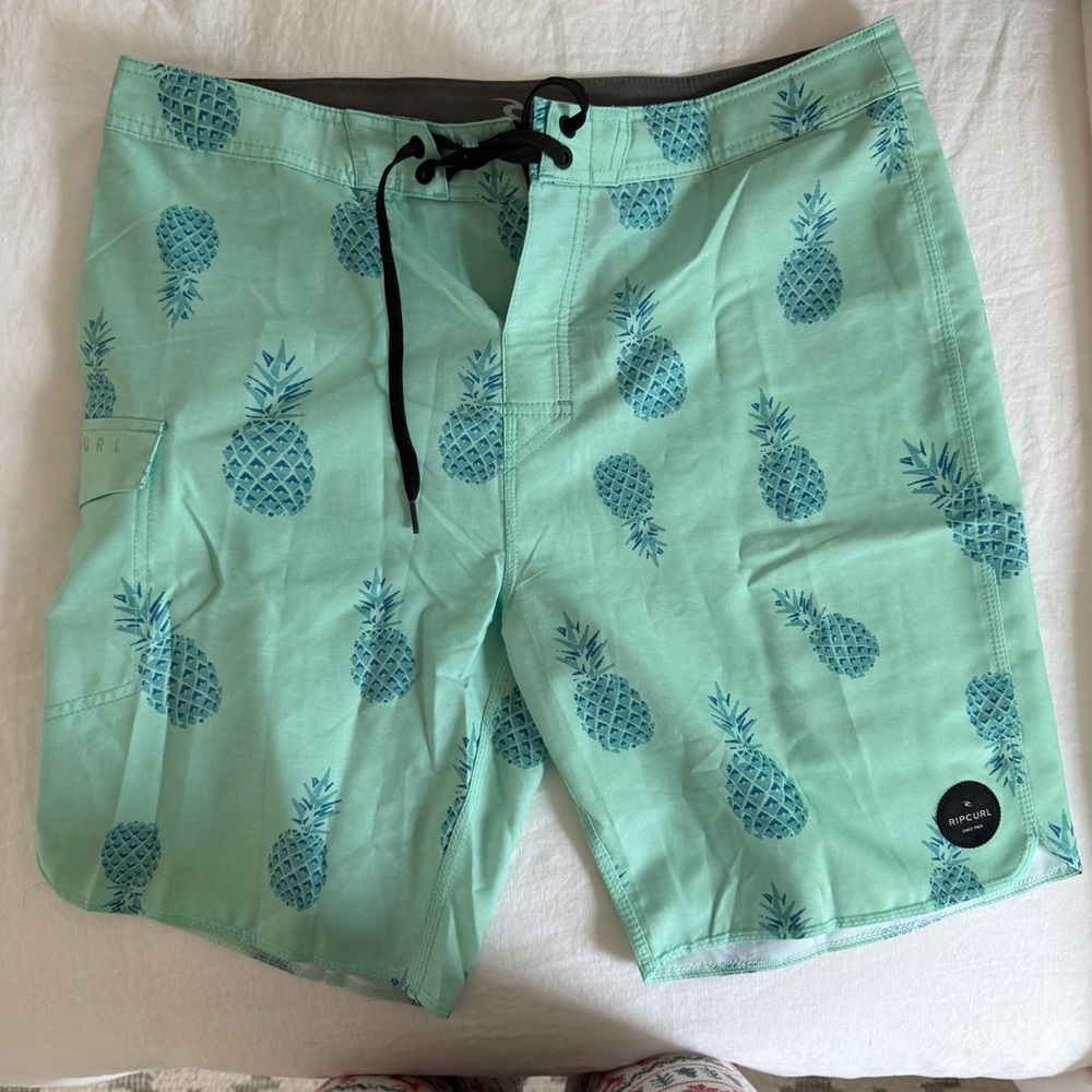 Rip Curl Pineapple Print Board Shorts - Mint Green